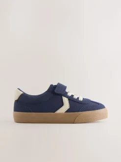 Sneakers*Next Donkerblauw - Sneakers met klittenbandsluiting en elastische veters