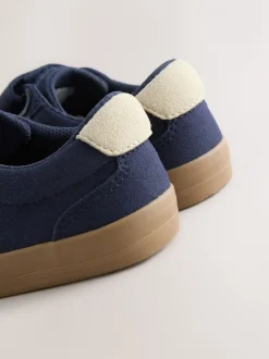 Sneakers*Next Donkerblauw - Sneakers met klittenbandsluiting en elastische veters