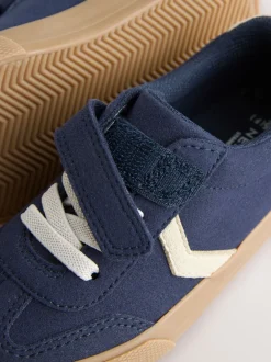 Sneakers*Next Donkerblauw - Sneakers met klittenbandsluiting en elastische veters