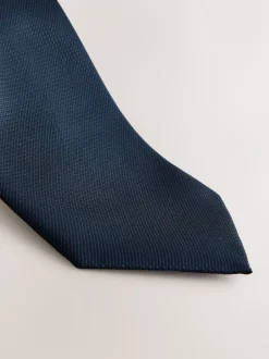 Stropdassen En Pochets|Next - Standaard - Stropdas met textuur Donkerblauw