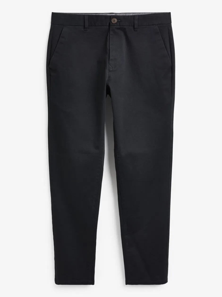 Broeken En Chino's|Next Donkerblauw - Standaard toelopende pasvorm - Stretchy chino