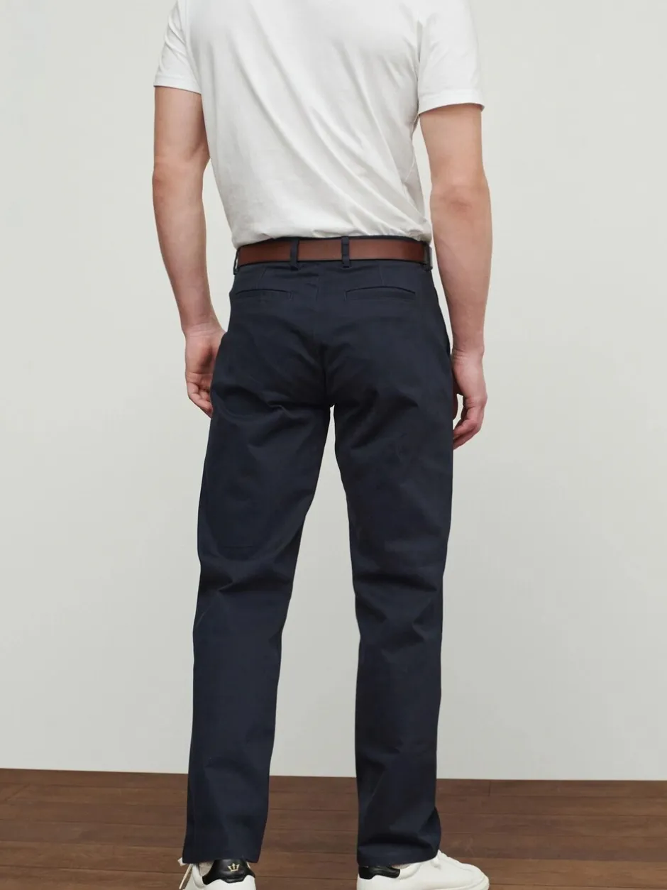 Broeken En Chino's|Next - Straight fit - Zachte chino met riem Donkerblauw