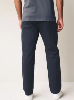 Broeken En Chino's*Next - Straight-fit chino van 100% katoen Donkerblauw