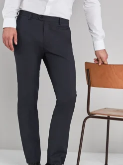 Formele Broek|Broeken En Chino's|Next - Strakke Pasvorm - Chique stretchy broek Donkerblauw