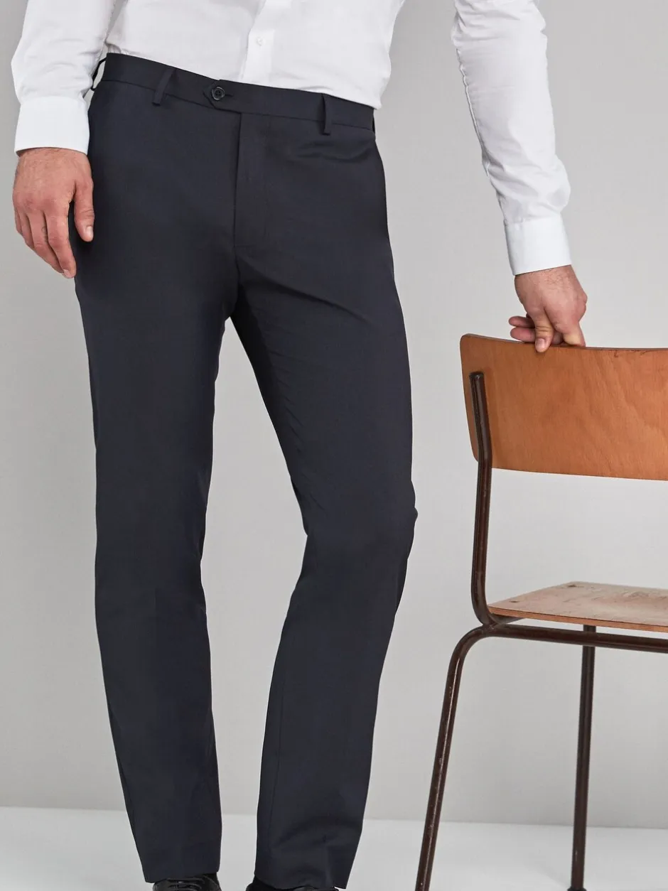 Formele Broek|Broeken En Chino's|Next - Strakke Pasvorm - Chique stretchy broek Donkerblauw