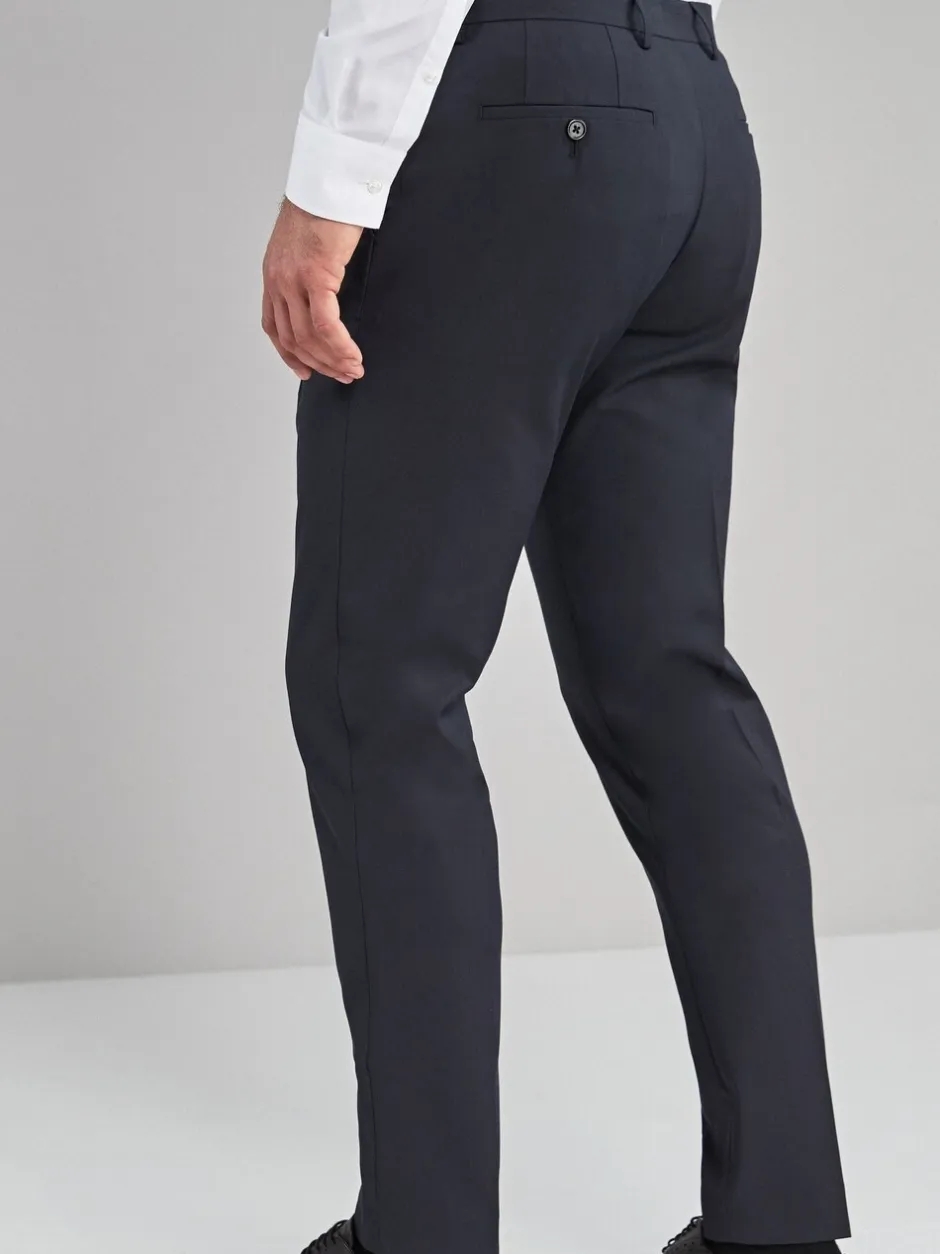 Formele Broek|Broeken En Chino's|Next - Strakke Pasvorm - Chique stretchy broek Donkerblauw