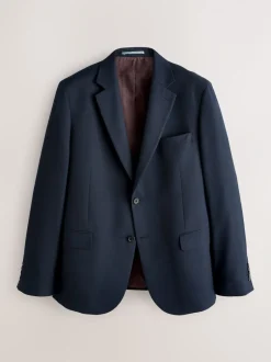 Blazers En Business-Jasjes|Pakken|Next - Strakke Pasvorm - Kostuum met textuur: colbert Donkerblauw