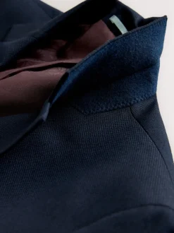 Blazers En Business-Jasjes|Pakken|Next - Strakke Pasvorm - Kostuum met textuur: colbert Donkerblauw
