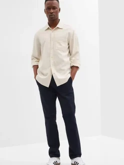 Broeken En Chino's|Gap - Strakke Pasvorm - stretch must-have chinobroek Donkerblauw