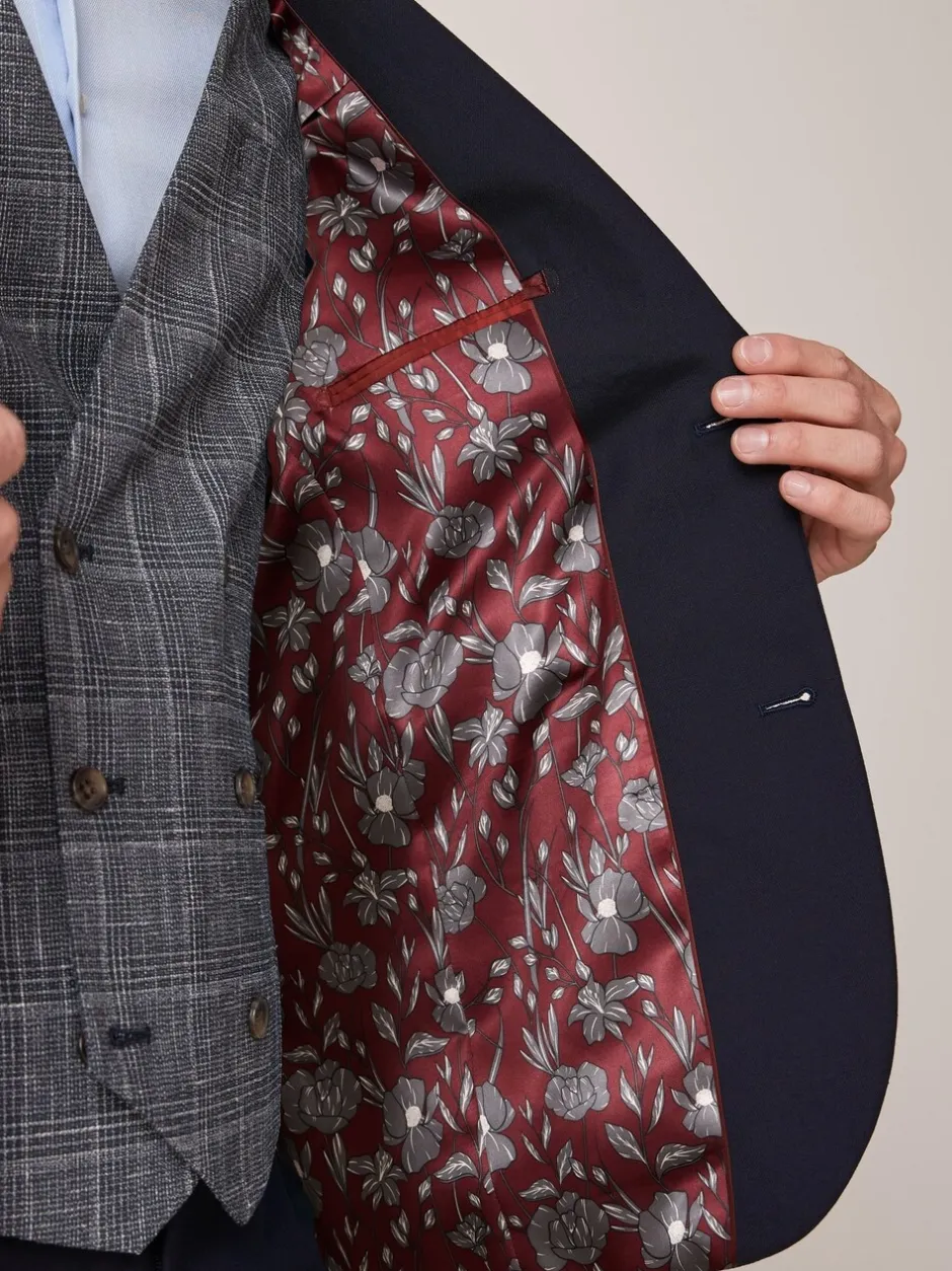 Blazers En Business-Jasjes|Pakken|Next - Strakke Pasvorm - Kostuum met twee knopen: colbert Donkerblauw