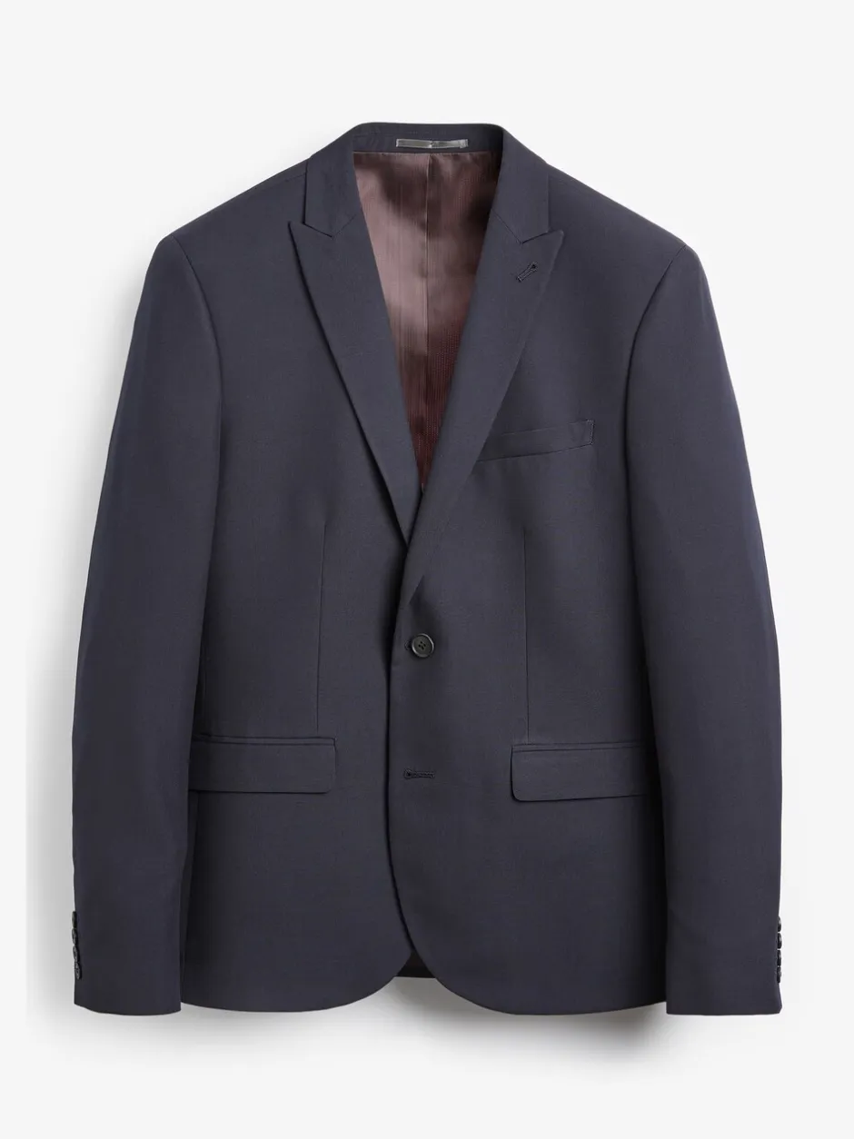 Blazers En Business-Jasjes|Pakken|Next - Strakke Pasvorm - Kostuum met twee knopen: colbert Donkerblauw