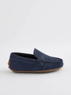 Gelegenheidskleding|Next - Suede Slip-Ons Loafer Shoes Donkerblauw