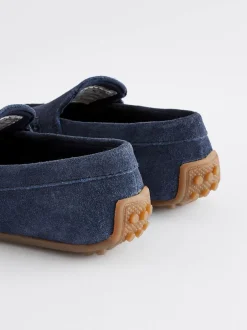 Gelegenheidskleding|Next - Suede Slip-Ons Loafer Shoes Donkerblauw