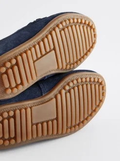 Gelegenheidskleding|Next Donkerblauw - Suede Slip-Ons Loafer Shoes