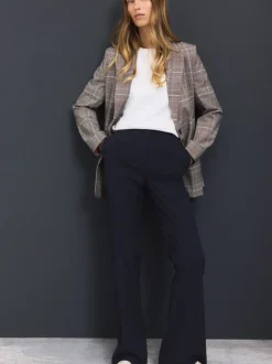 Kostuums En Werkkleding|Broeken|Next - Tailored Bootcut Trousers With Wool Donkerblauw