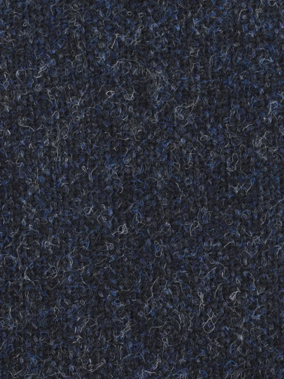 Pakken|Next - Tailored Fit Signature Abraham Moon 100% British Wool Donegal Suit Jacket Donkerblauw