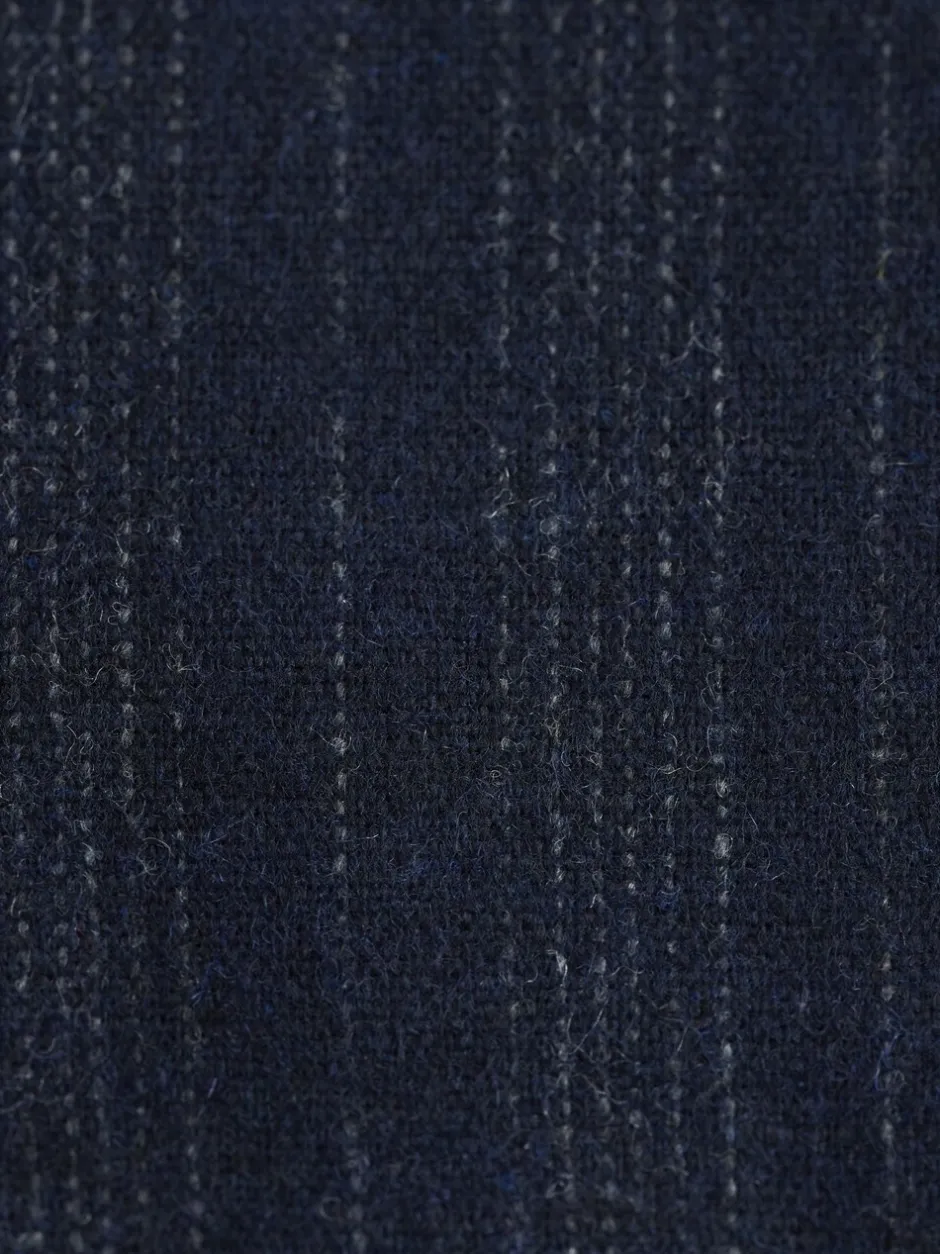 Blazers En Business-Jasjes|Pakken|Next Donkerblauw - Tailored Fit Striped Wool Blend Suit Jacket