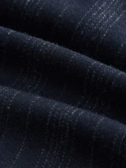 Blazers En Business-Jasjes|Pakken|Next Donkerblauw - Tailored Fit Striped Wool Blend Suit Jacket