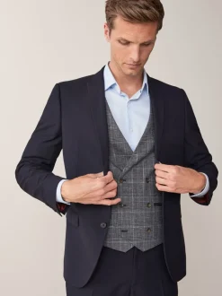 Blazers En Business-Jasjes|Pakken*Next - Tailored fit - Kostuum met twee knopen: colbert Donkerblauw