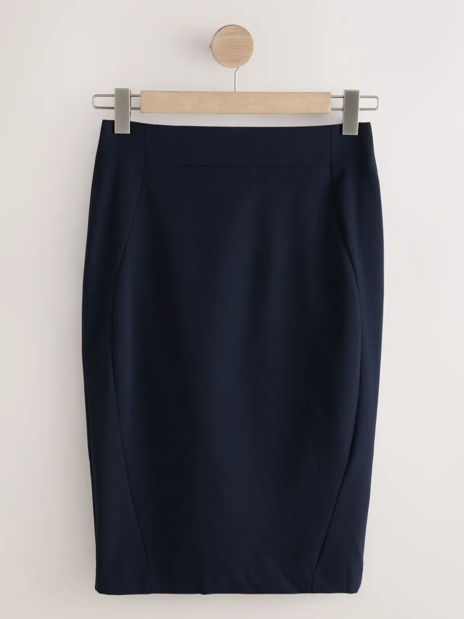 Kostuums En Werkkleding*Next - Tailored Pencil Skirt With Wool Donkerblauw
