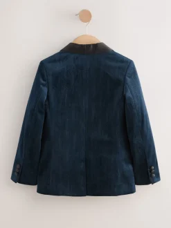Kostuums En Herenvesten|Next - Textured Velvet Blazer (3-16yrs) Donkerblauw