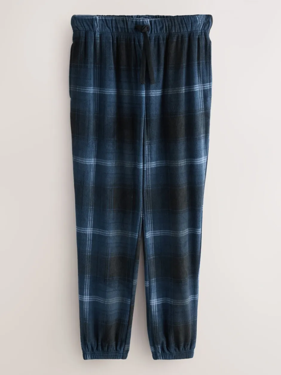 Pyjama's|Next Donkerblauw - Thermal Fleece Bottoms Long Sleeve Hoodies Set