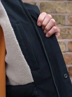 Jassen En Jacks*Next - ThermoGen Parka Jack met Borg voering Donkerblauw