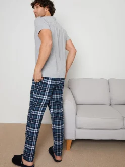 Pyjama's|Loungewear*Threadbare Donkerblauw - pyjamaset