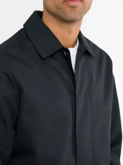 Jassen En Jacks*Threadbare - Showerproof Longline Trench Coat Donkerblauw