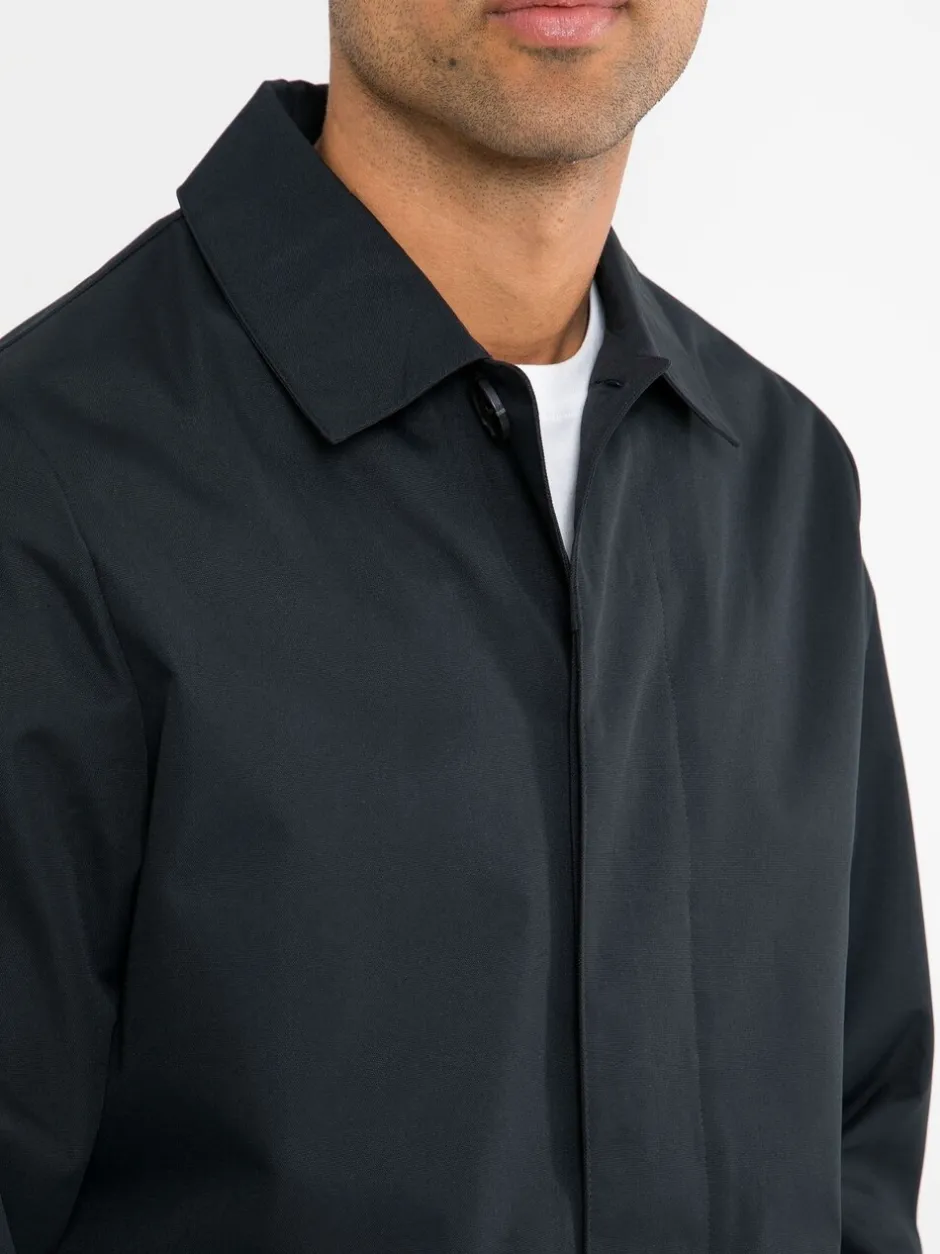 Jassen En Jacks*Threadbare - Showerproof Longline Trench Coat Donkerblauw