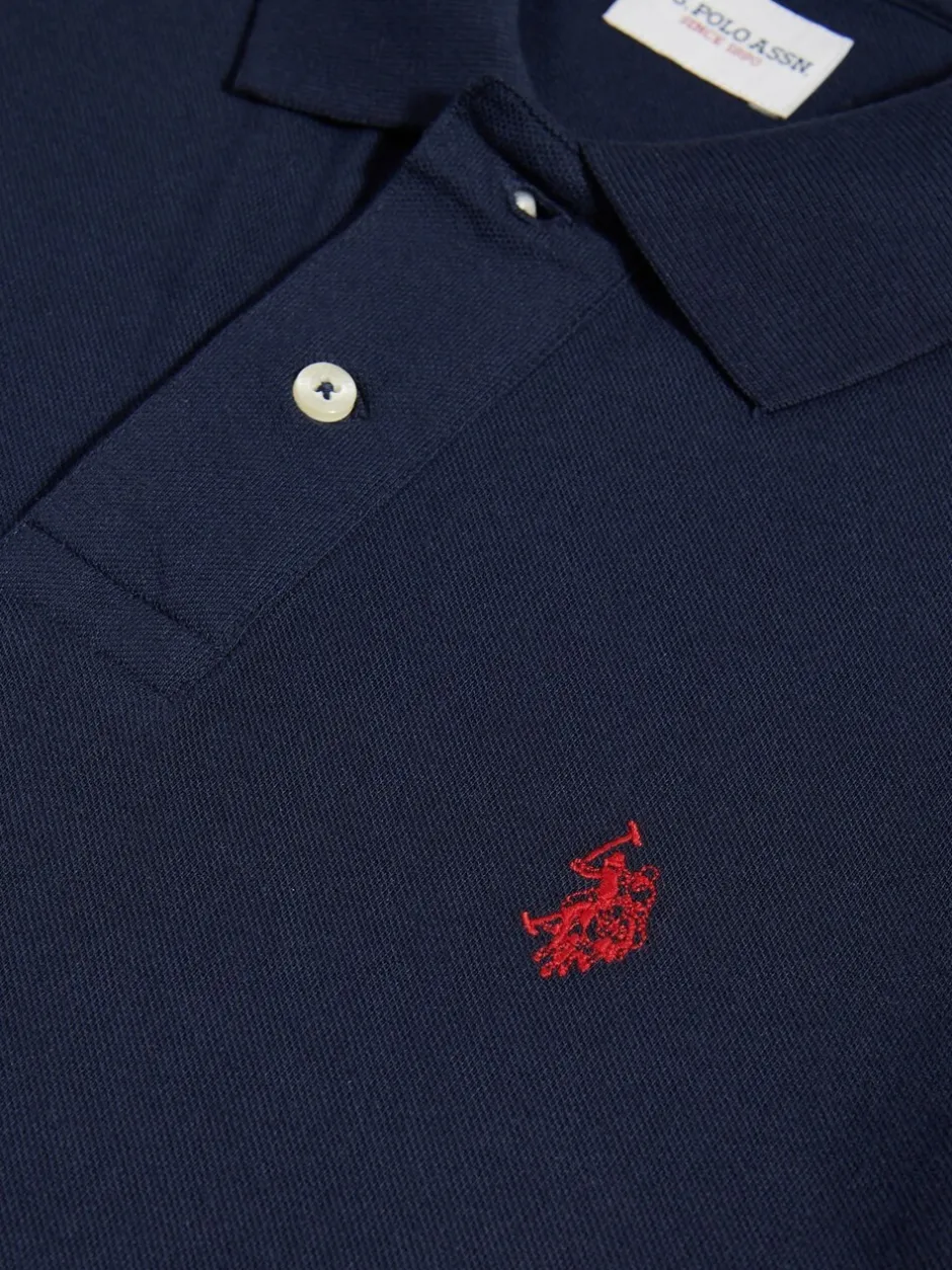 Poloshirts*U.S. Polo Assn Donkerblauw - . Piqué poloshirt met normale pasvorm van 100% katoen