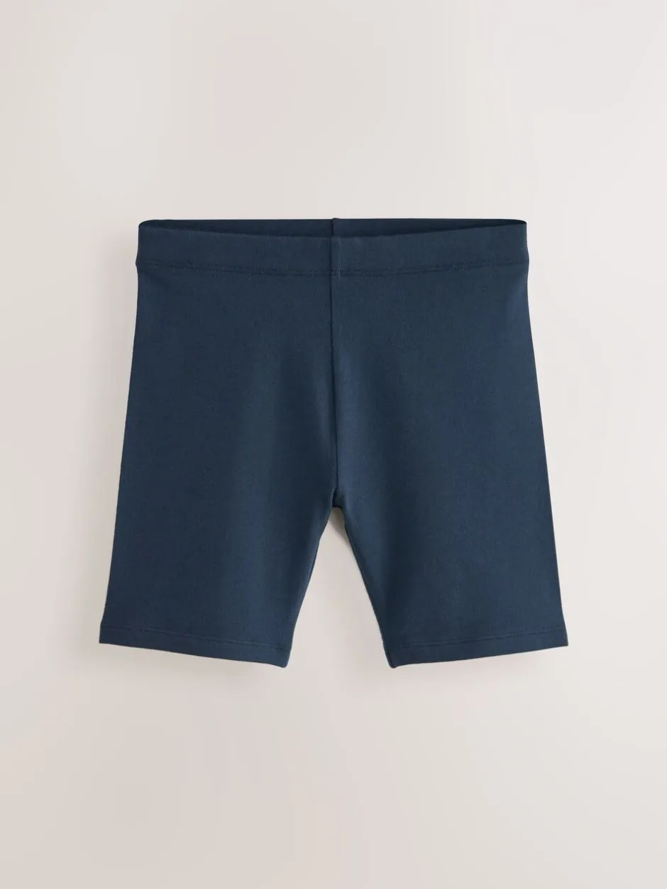 Schoolkleding|Shorts En Rokken|Next - Verpakking van 2 stretchy fietsshorts met hoog katoengehalte (3-16jr) Donkerblauw