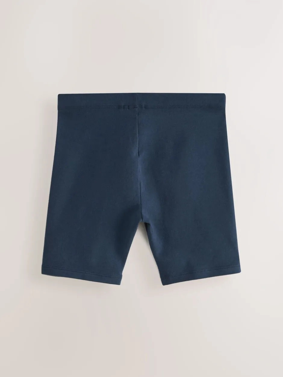 Schoolkleding|Shorts En Rokken|Next - Verpakking van 2 stretchy fietsshorts met hoog katoengehalte (3-16jr) Donkerblauw