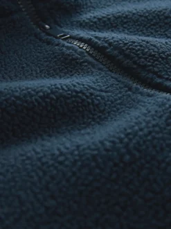 Jassen En Jacks|Next - Volledig doorlopende rits - Borg Fleece Donkerblauw