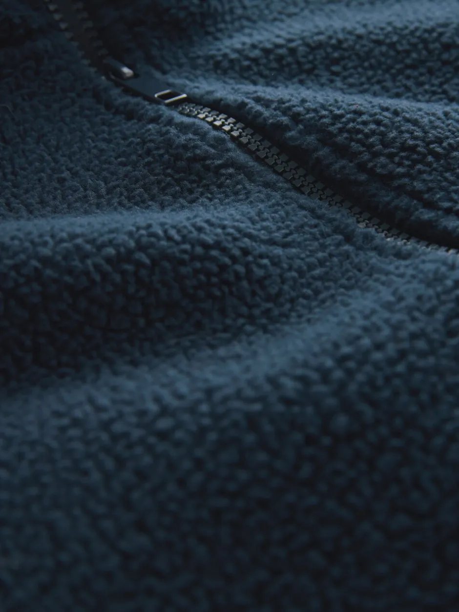 Jassen En Jacks|Next - Volledig doorlopende rits - Borg Fleece Donkerblauw