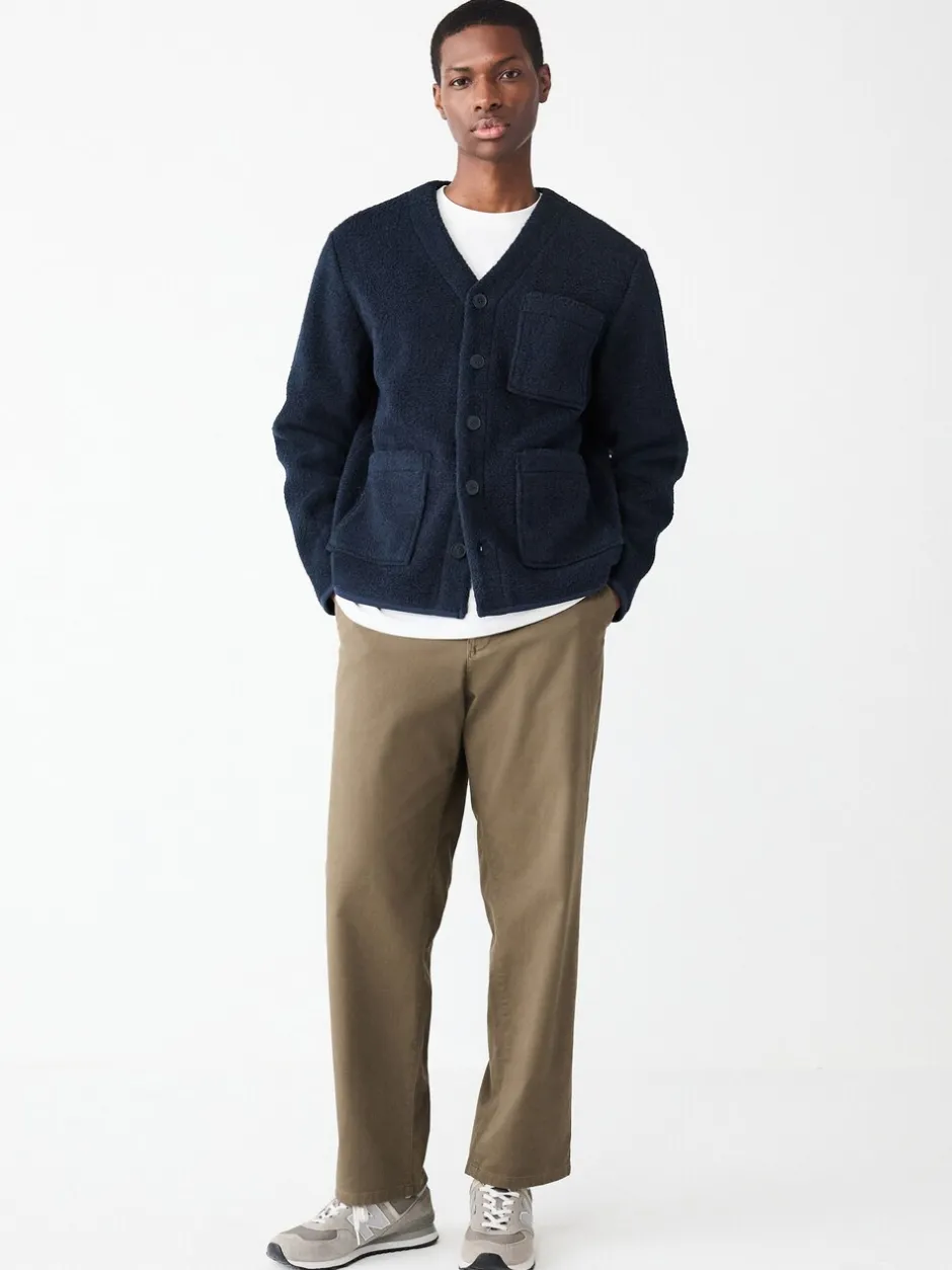 Jassen En Jacks|Sweaters En Hoody´S|Next - Wool Look Fleece Cardigan Donkerblauw