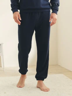 Pyjama's|Next - Zachte pyjama met top met wafeldessin en lange mouwen Donkerblauw