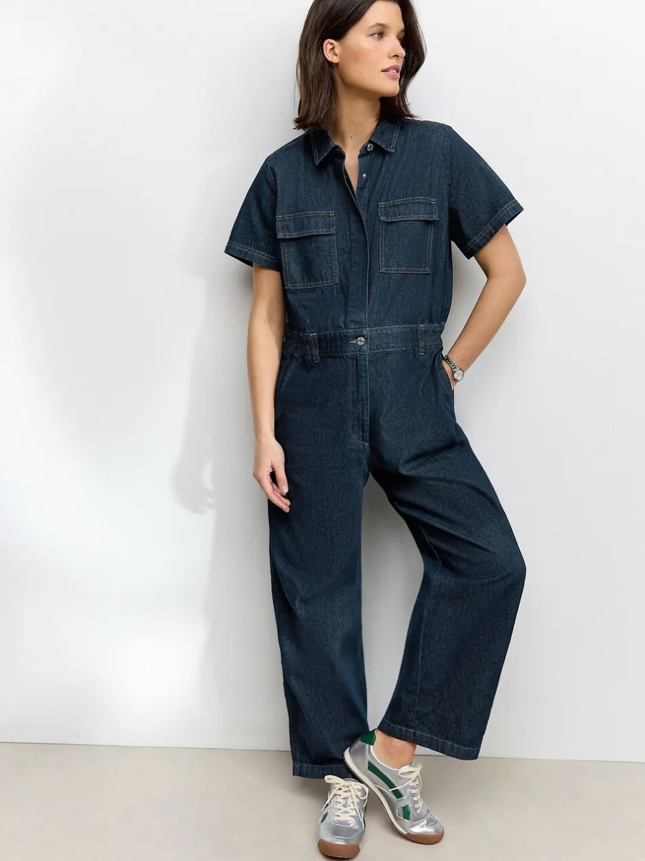 Jumpsuits En Playsuits*Next Donkerblauw - 100{Zwangerschapspakje van denim katoen