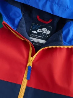 Jassen, Jacks En Kinderwagenpakjes|Jassen En Jacks|Next Donkerblauw colourblocking - Waterdicht regenpak met fleecevoering (3 mnd-7 jr)