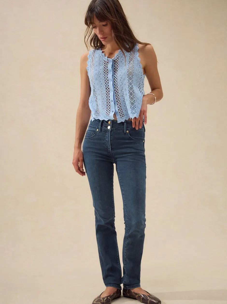 Jeans*Next - Figuurvormende slim jeans Donkerblauw denim