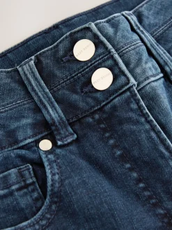 Jeans*Next - Figuurvormende slim jeans Donkerblauw denim