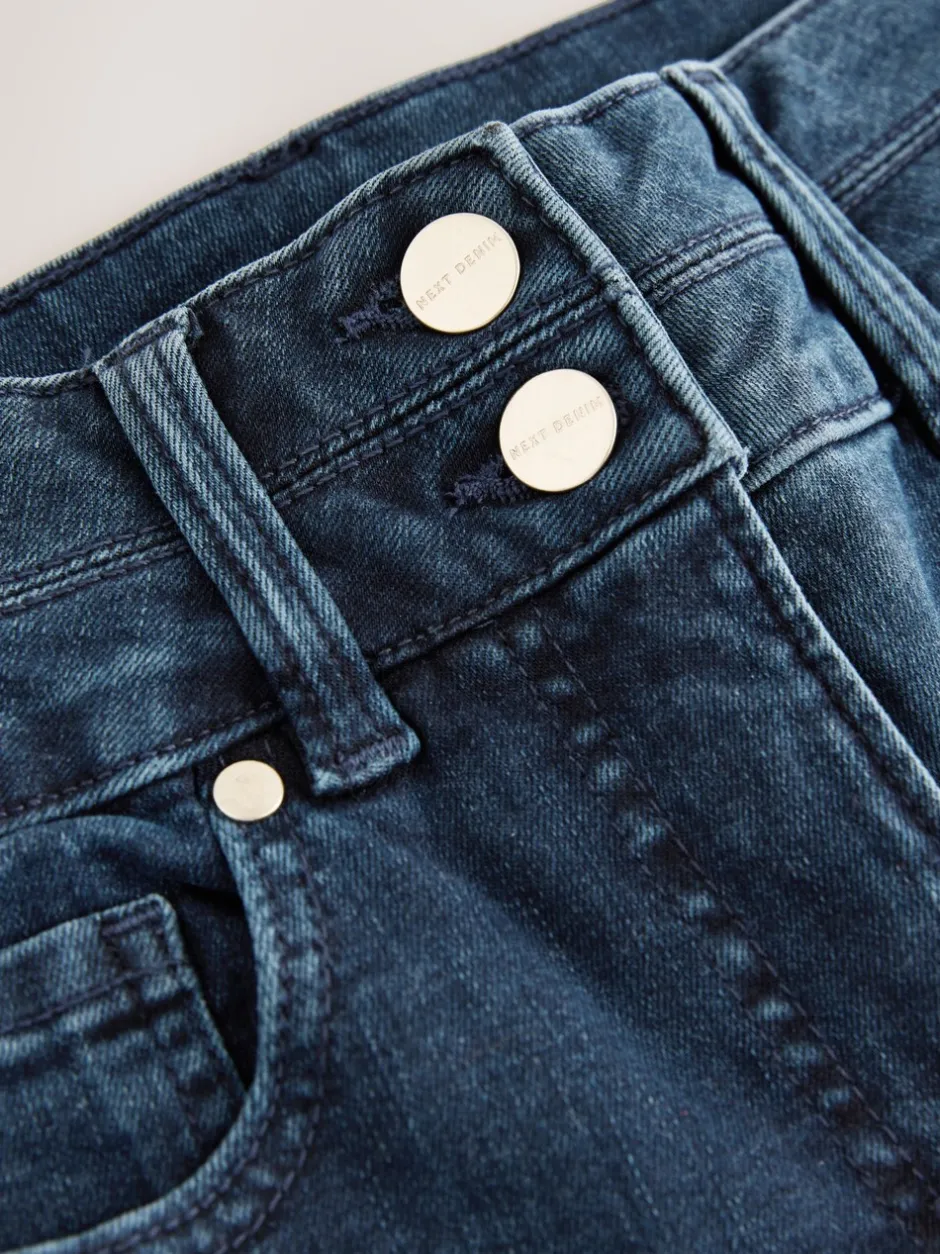 Jeans*Next - Figuurvormende slim jeans Donkerblauw denim