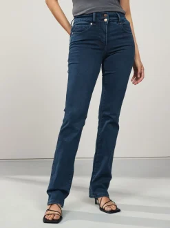 Jeans*Next - Lift, slim en shape jeans met bootcut Donkerblauw denim