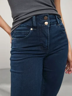 Jeans*Next - Lift, slim en shape jeans met bootcut Donkerblauw denim
