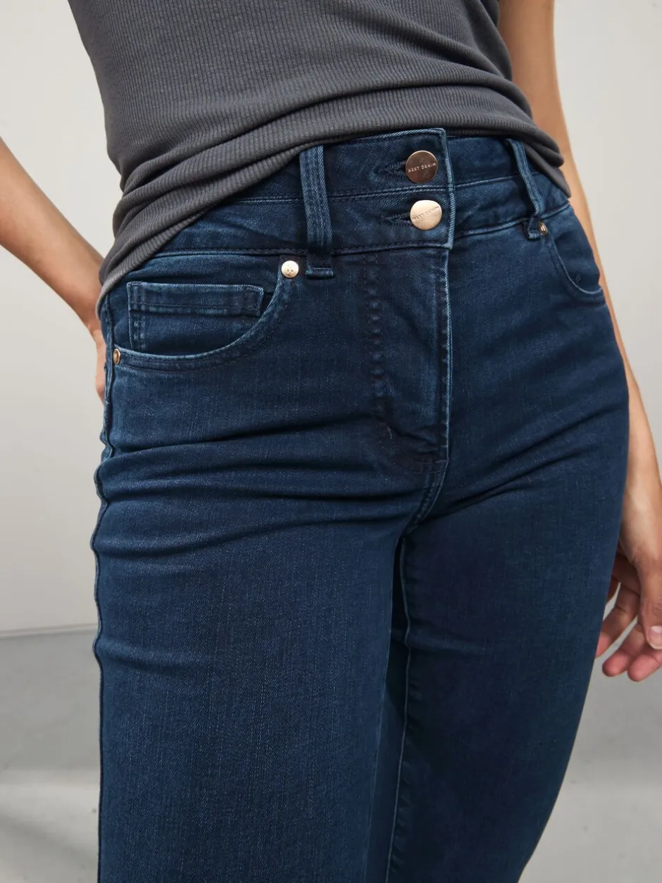 Jeans*Next - Lift, slim en shape jeans met bootcut Donkerblauw denim