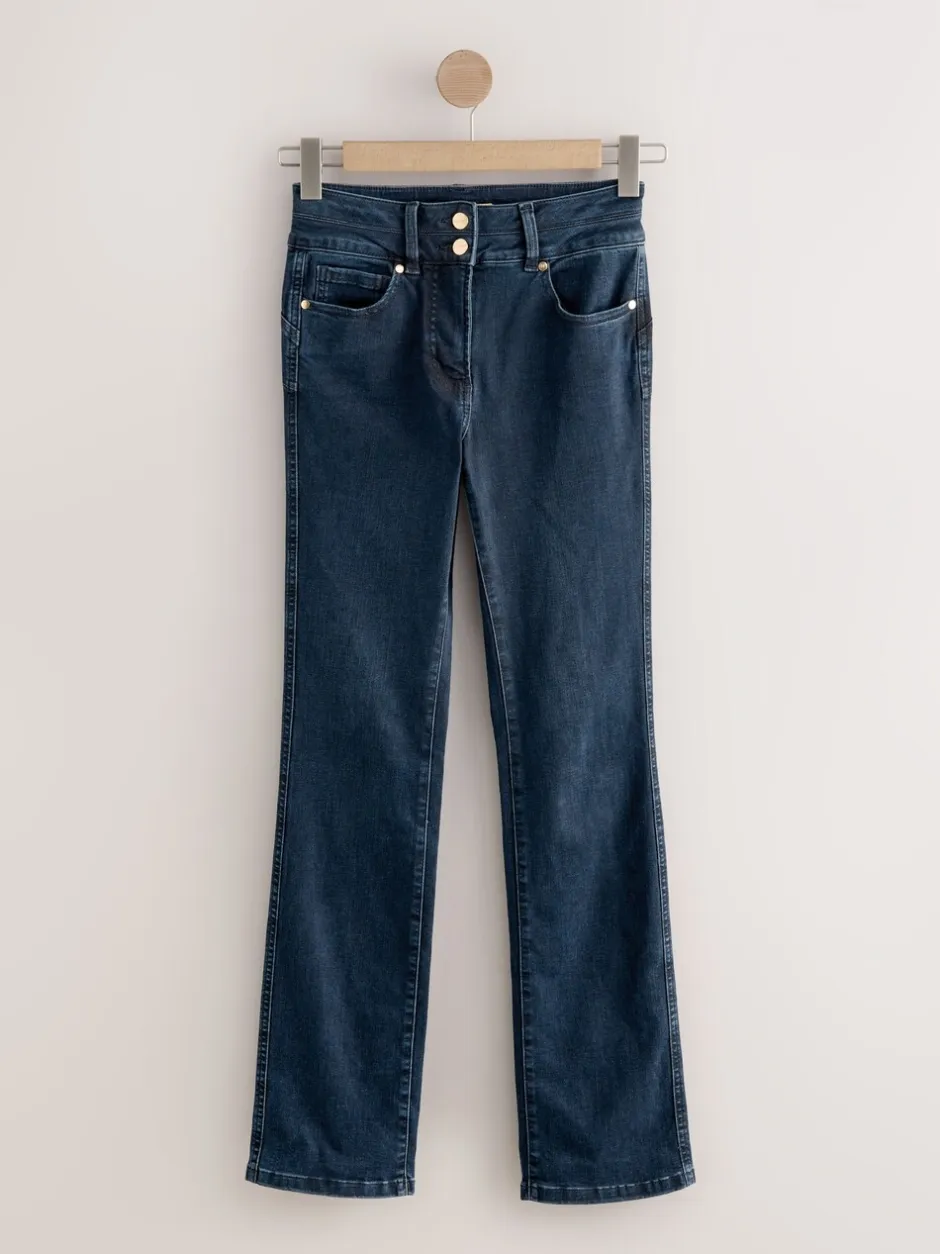Jeans*Next - Lift, slim en shape jeans met bootcut Donkerblauw denim