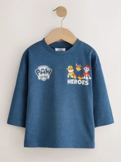T-Shirts|Tops|Next - Paw Patrol T-shirt met lange mouwen (3mnd -8jr) Donkerblauw gemêleerd