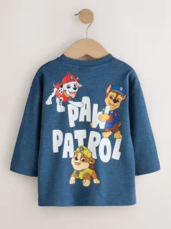 T-Shirts|Tops|Next - Paw Patrol T-shirt met lange mouwen (3mnd -8jr) Donkerblauw gemêleerd