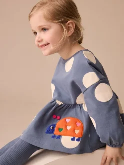 Tops|Sets En Combisets|Next Donkerblauw lieveheersbeestjes - Set met top met peplum en legging met lange mouwen (3mnd-7jr)