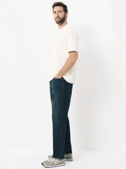 Jeans|Next Donkerblauwe wassing - Klassieke stretchjeans met standaard taps toelopende pasvorm
